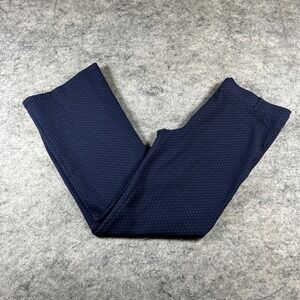 Betabrand Navy Bootcut Pants with Micro Dot Texture